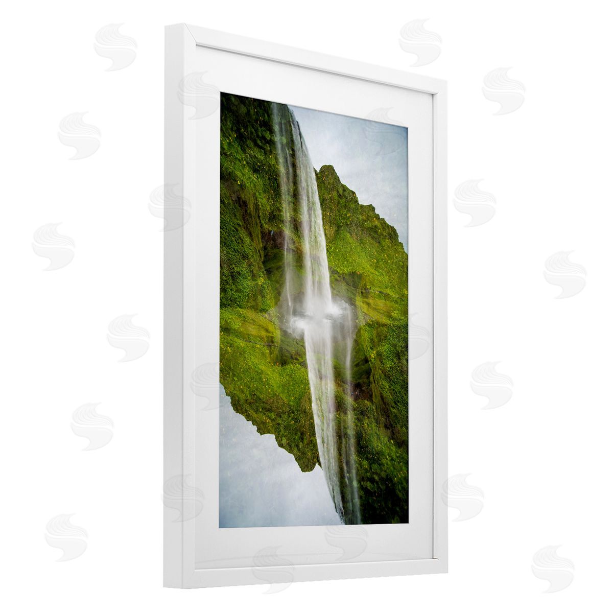 Robin Vandenabeele Surreal Waterfall Reflection Canvas Wall Art Print