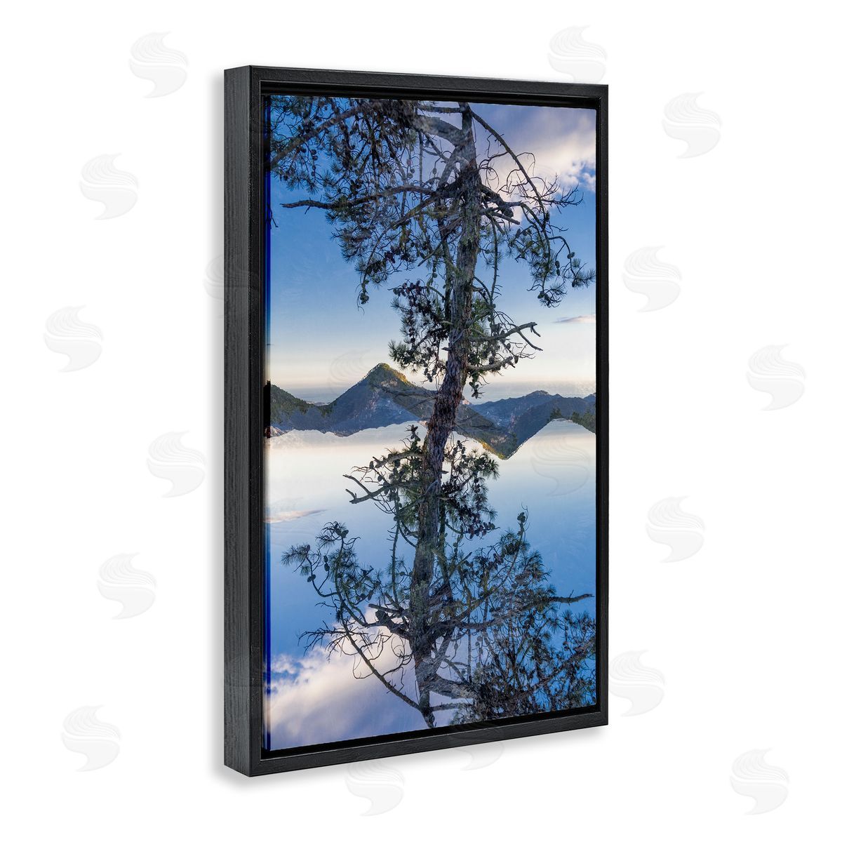 Robin Vandenabeele Tree & Mountain Symmetry Canvas Wall Art Print