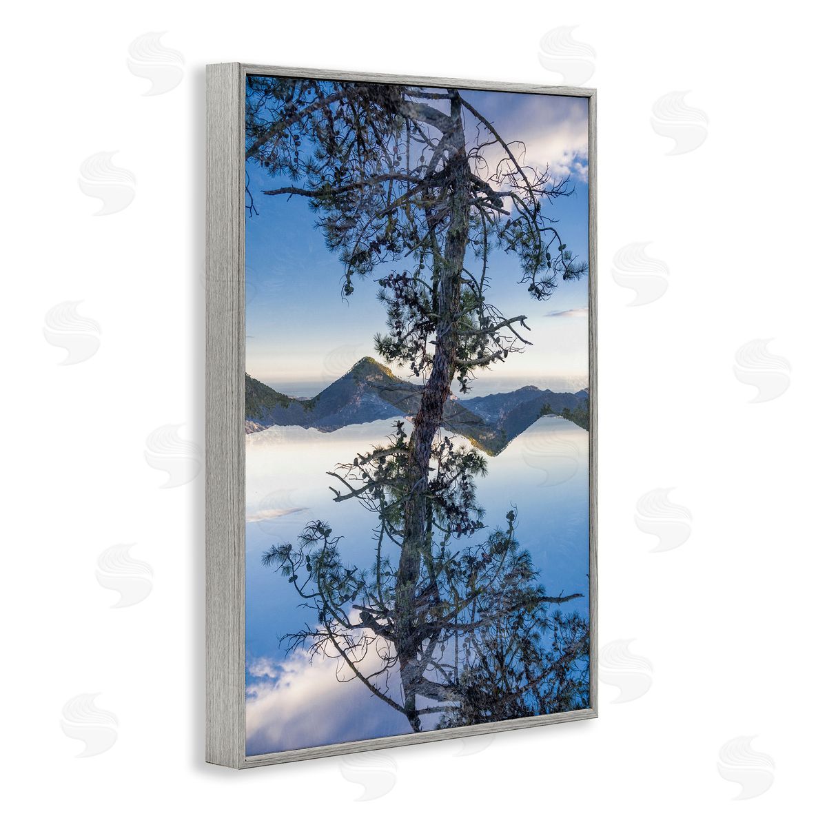 Robin Vandenabeele Tree & Mountain Symmetry Canvas Wall Art Print