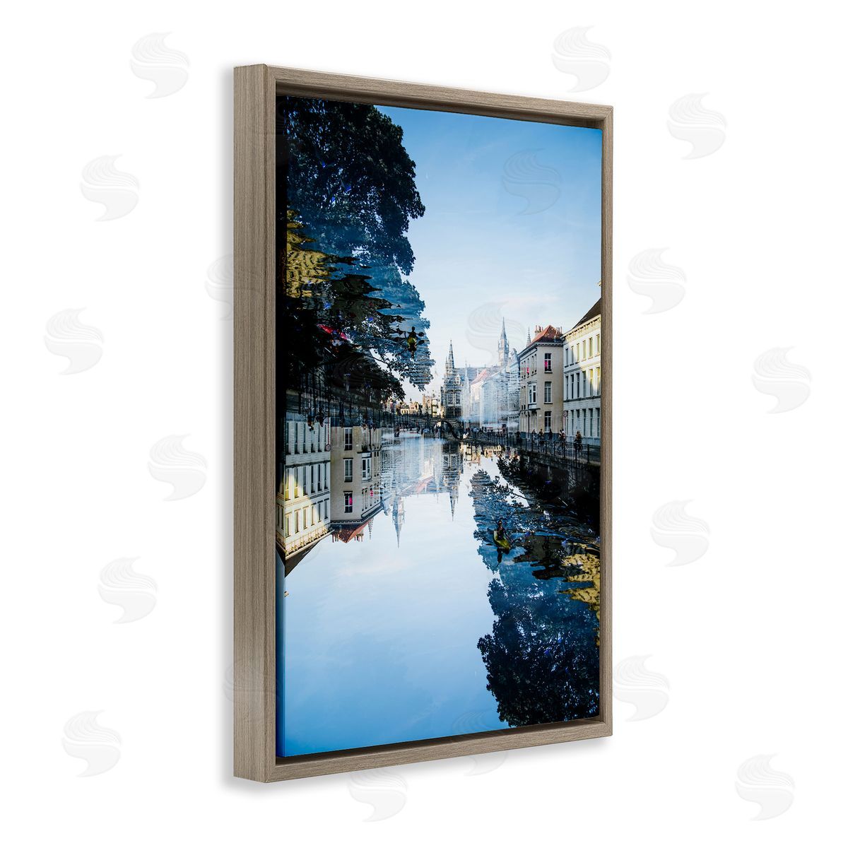 Robin Vandenabeele Surreal Reflection of Canal Canvas Wall Art Print