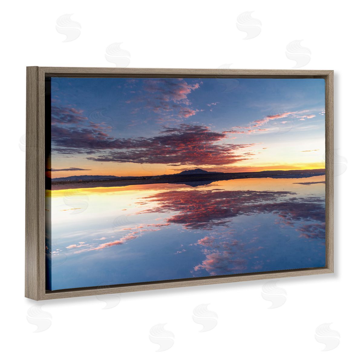 Robin Vandenabeele Calm Sunset Reflection Canvas Wall Art Print