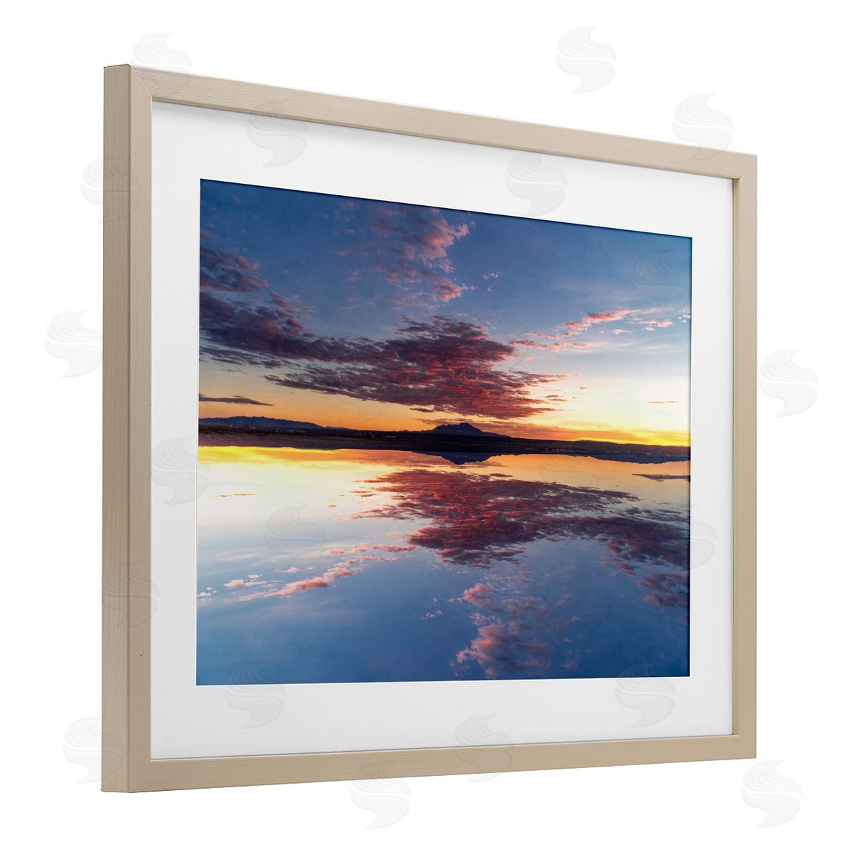 Robin Vandenabeele Calm Sunset Reflection Canvas Wall Art Print