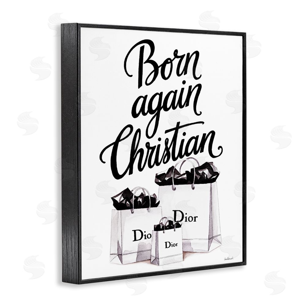 Amanda Greenwood Christian & Shopping Bags Black Framed Giclee Print Wall Art