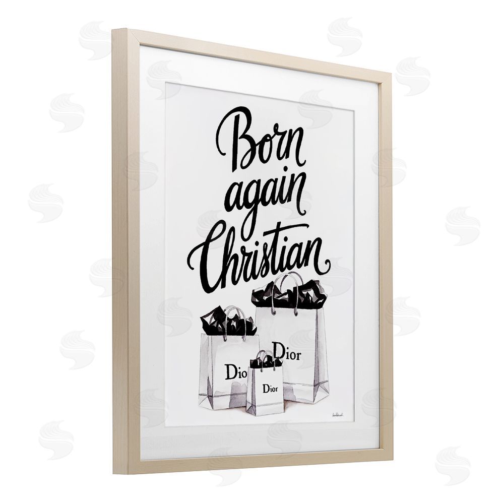 Amanda Greenwood Christian & Shopping Bags Brown Framed Print Under Glass Wall Art