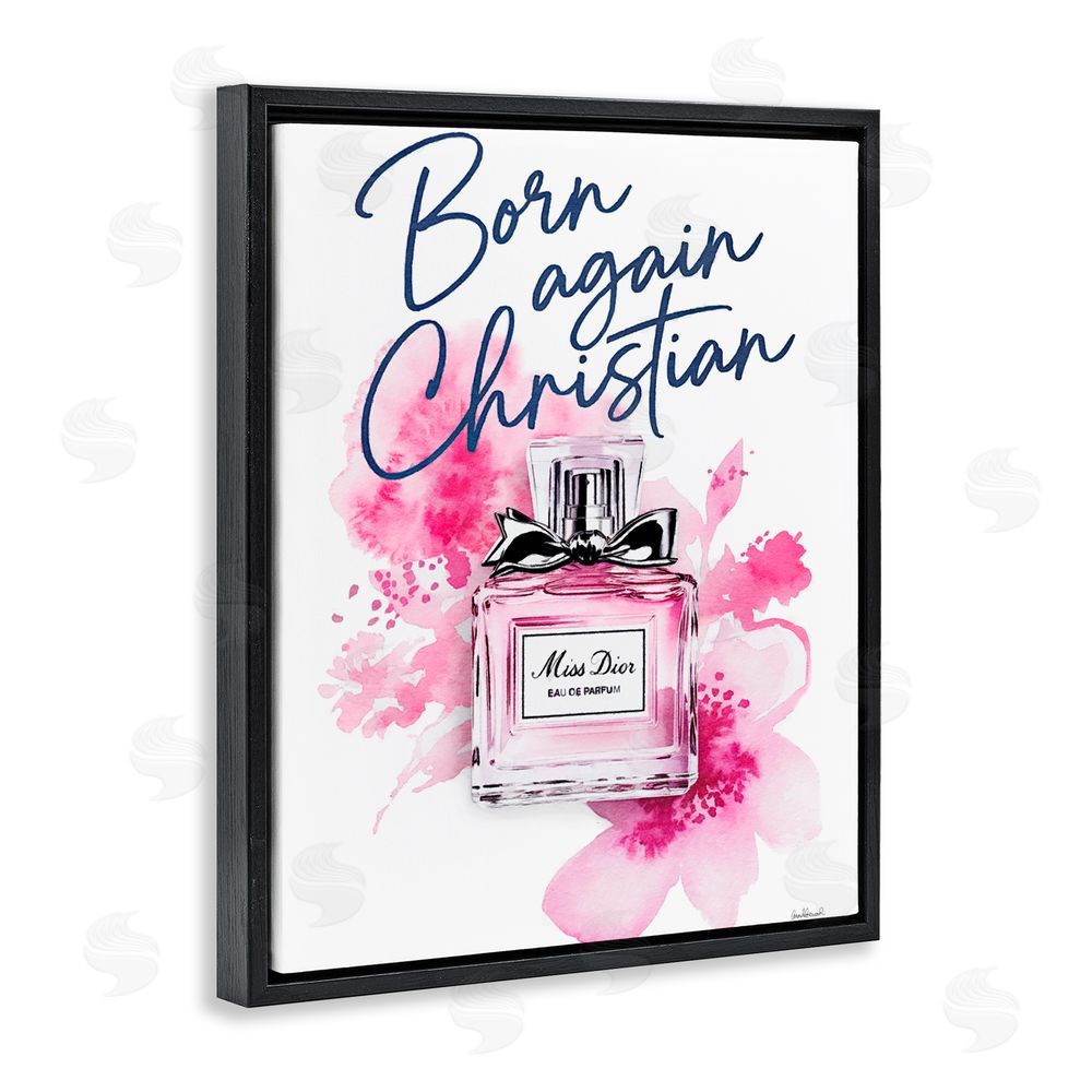 Amanda Greenwood Born Again Christian with Fragrance Black Floating Frame Canvas Wall Art Print