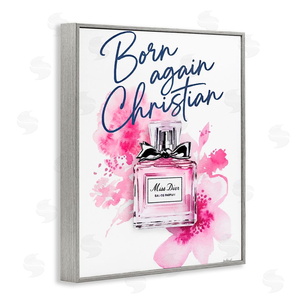 Amanda Greenwood Born Again Christian with Fragrance Gray Framed Giclee Print Wall Art