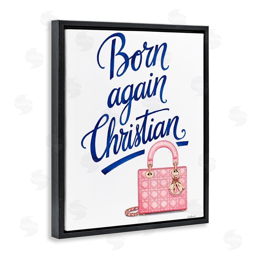 Amanda Greenwood Glam Born Again Christian Black Floating Frame Canvas Wall Art Print