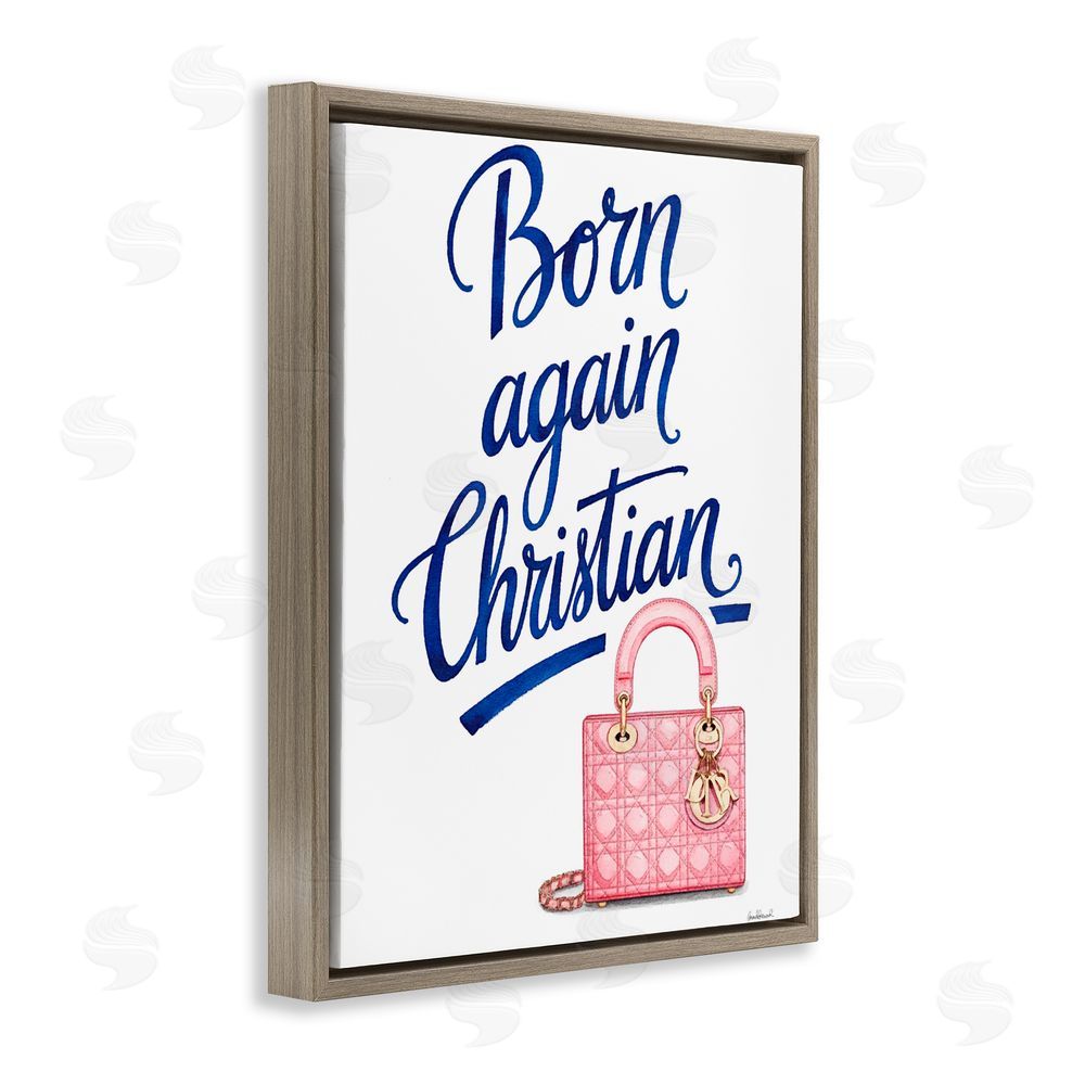 Amanda Greenwood Glam Born Again Christian Brown Floating Frame Canvas Wall Art Print