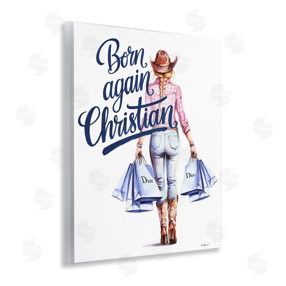 Amanda Greenwood Born Again Christian Cowgirl Wooden Wall Plaque Art Print