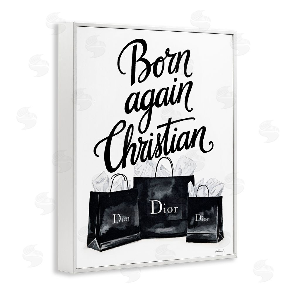 Amanda Greenwood Shopping Born Again Christian White Framed Giclee Print Wall Art