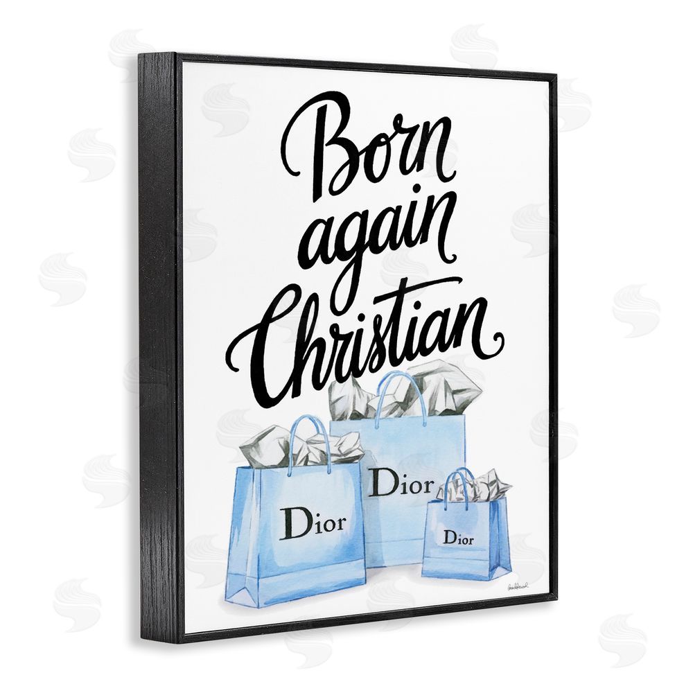 Amanda Greenwood Glam Bags Born Again Christian Black Framed Giclee Print Wall Art