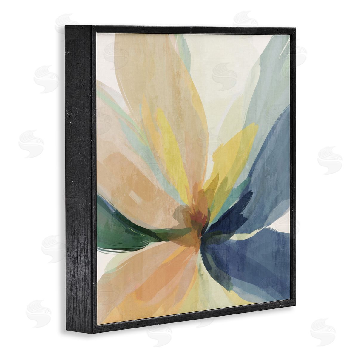 Irena Orlov Flared Abstract Neutral Petals Black Framed Giclee Print Wall Art