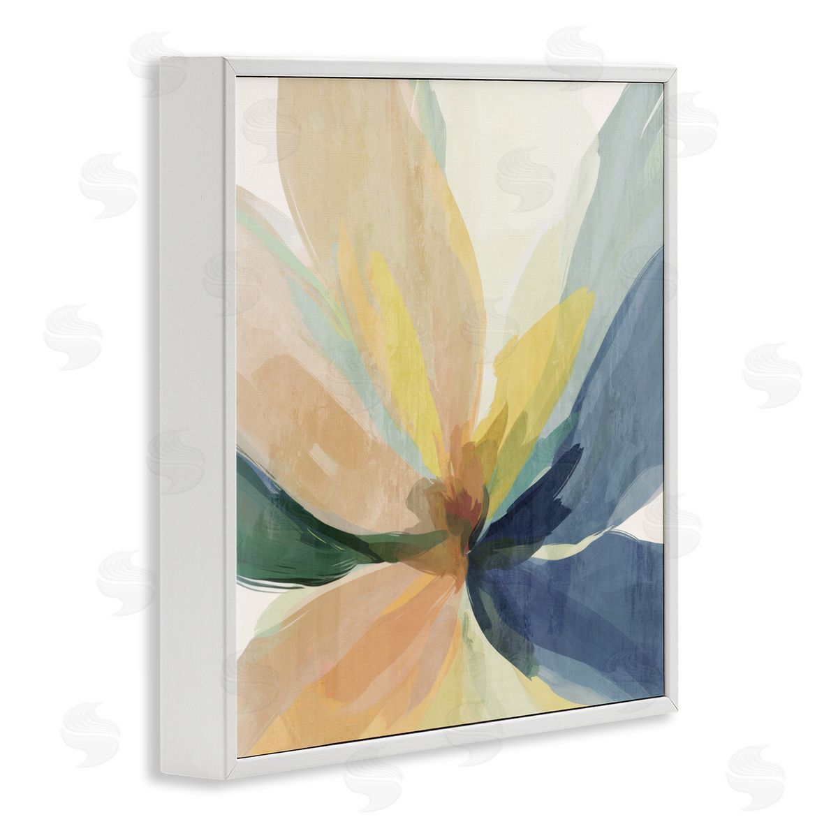 Irena Orlov Flared Abstract Neutral Petals White Framed Giclee Print Wall Art