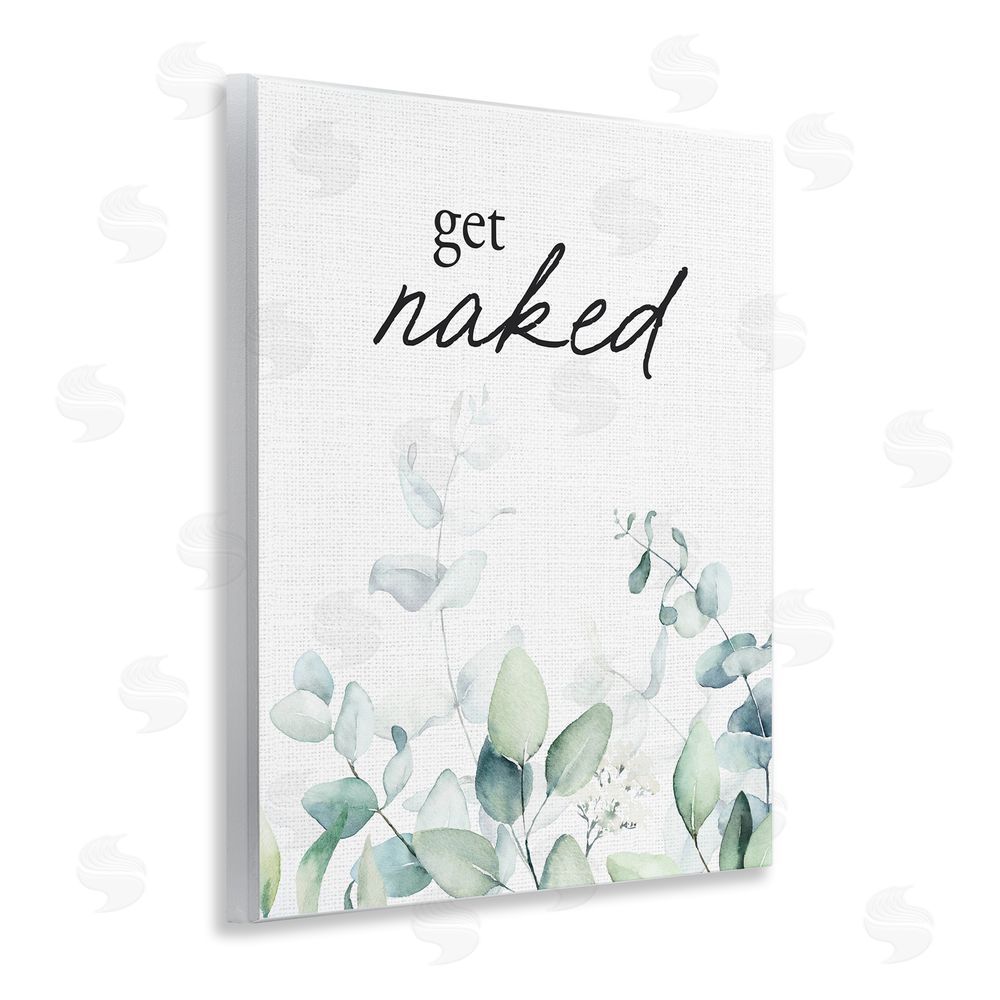 Lettered and Lined Get Naked Minimal Herbs Wooden Wall Plaque Art Print