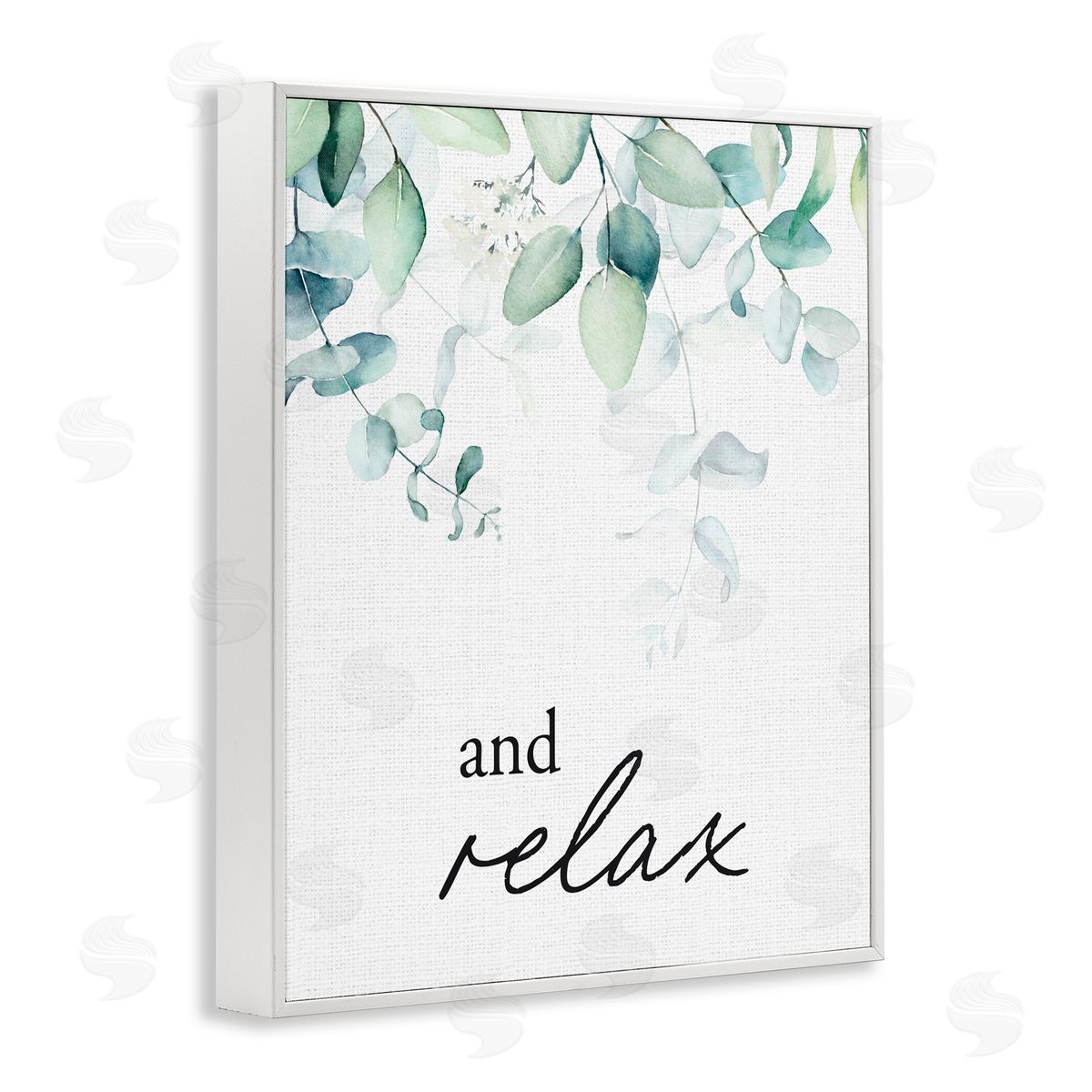 Lettered and Lined And Relax Minimal Herbs White Framed Giclee Print Wall Art