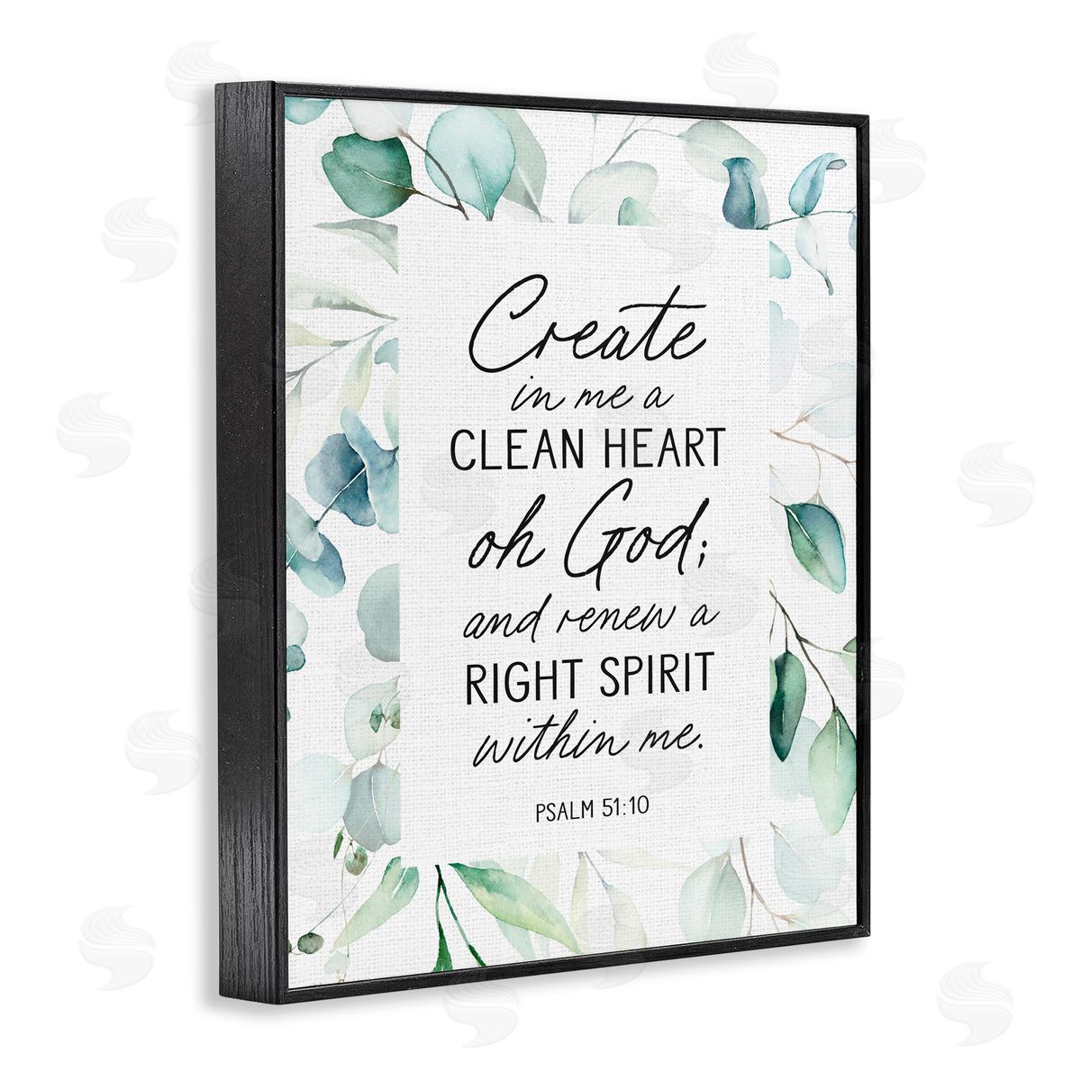 Lettered and Lined Clean Heart & Right Spirit Black Framed Giclee Print Wall Art