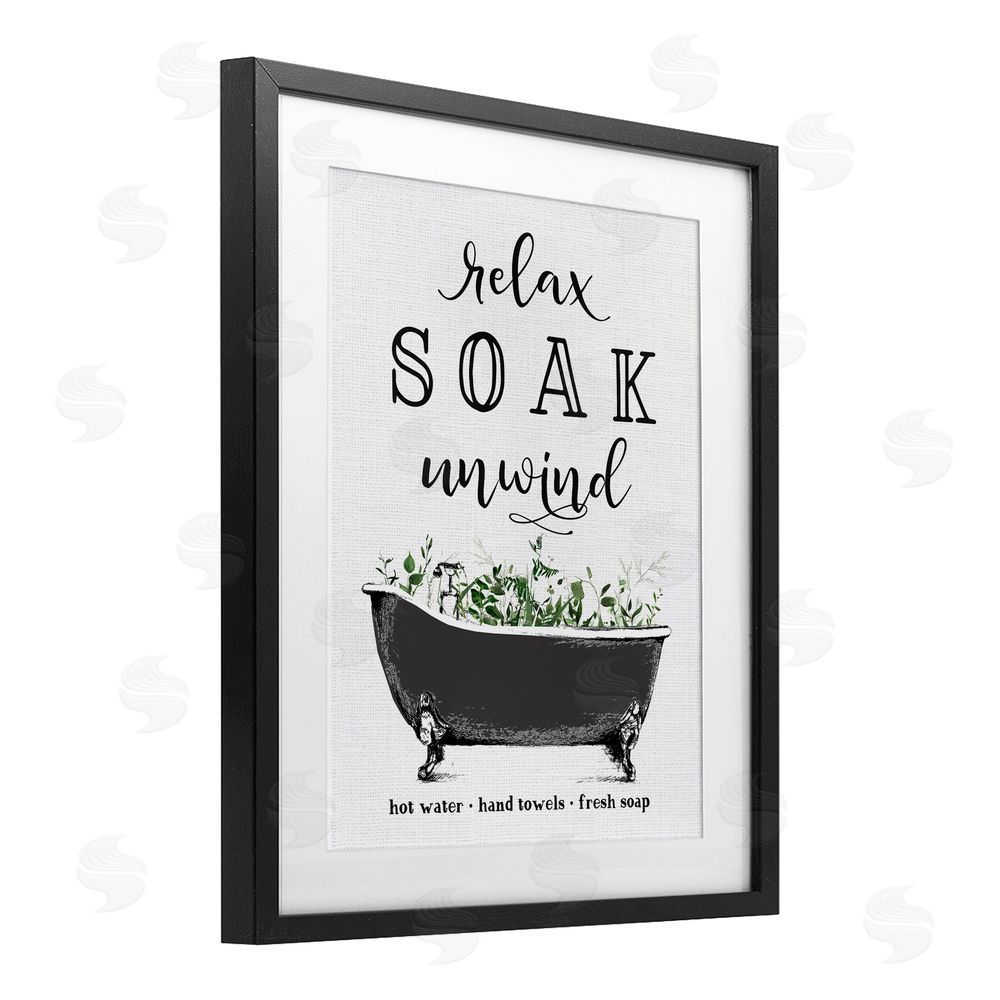 Lettered and Lined Vintage Bathing Reminders Black Framed Print Under Glass Wall Art