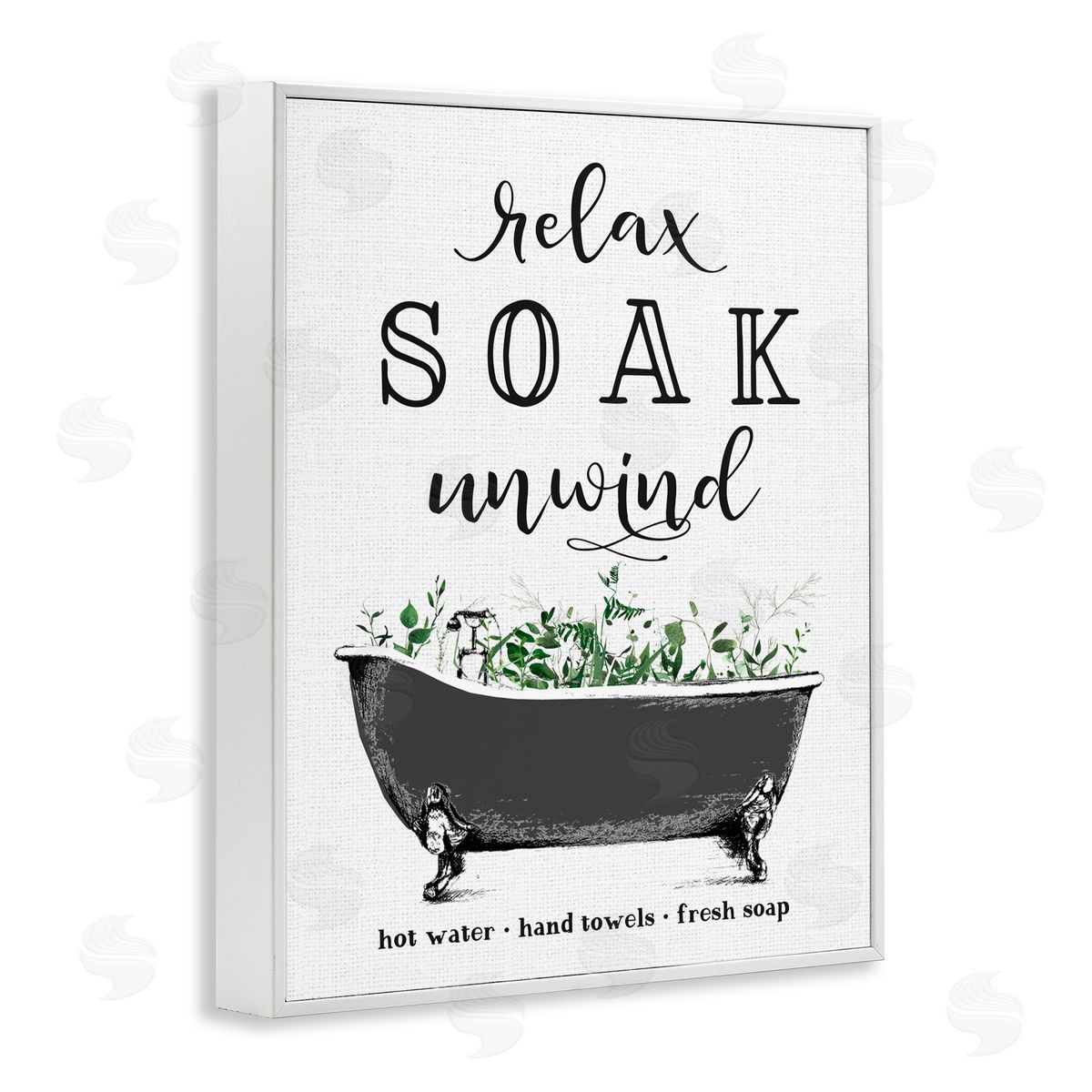 Lettered and Lined Vintage Bathing Reminders White Framed Giclee Print Wall Art
