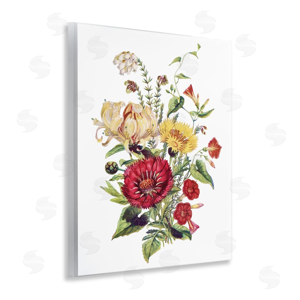 Lettered and Lined Bundle Of Wild Florals Wooden Wall Plaque Art Print