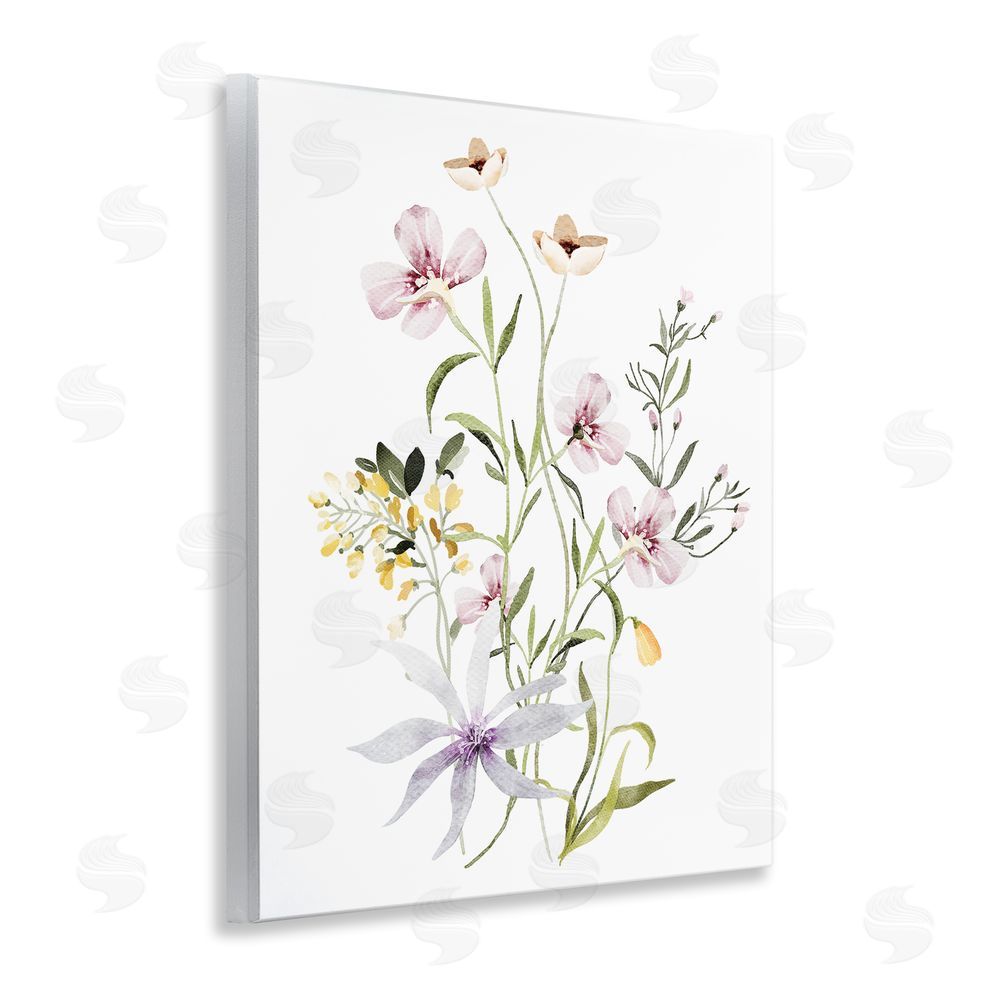 Lettered and Lined Floral Foliage Bundle Wooden Wall Plaque Art Print