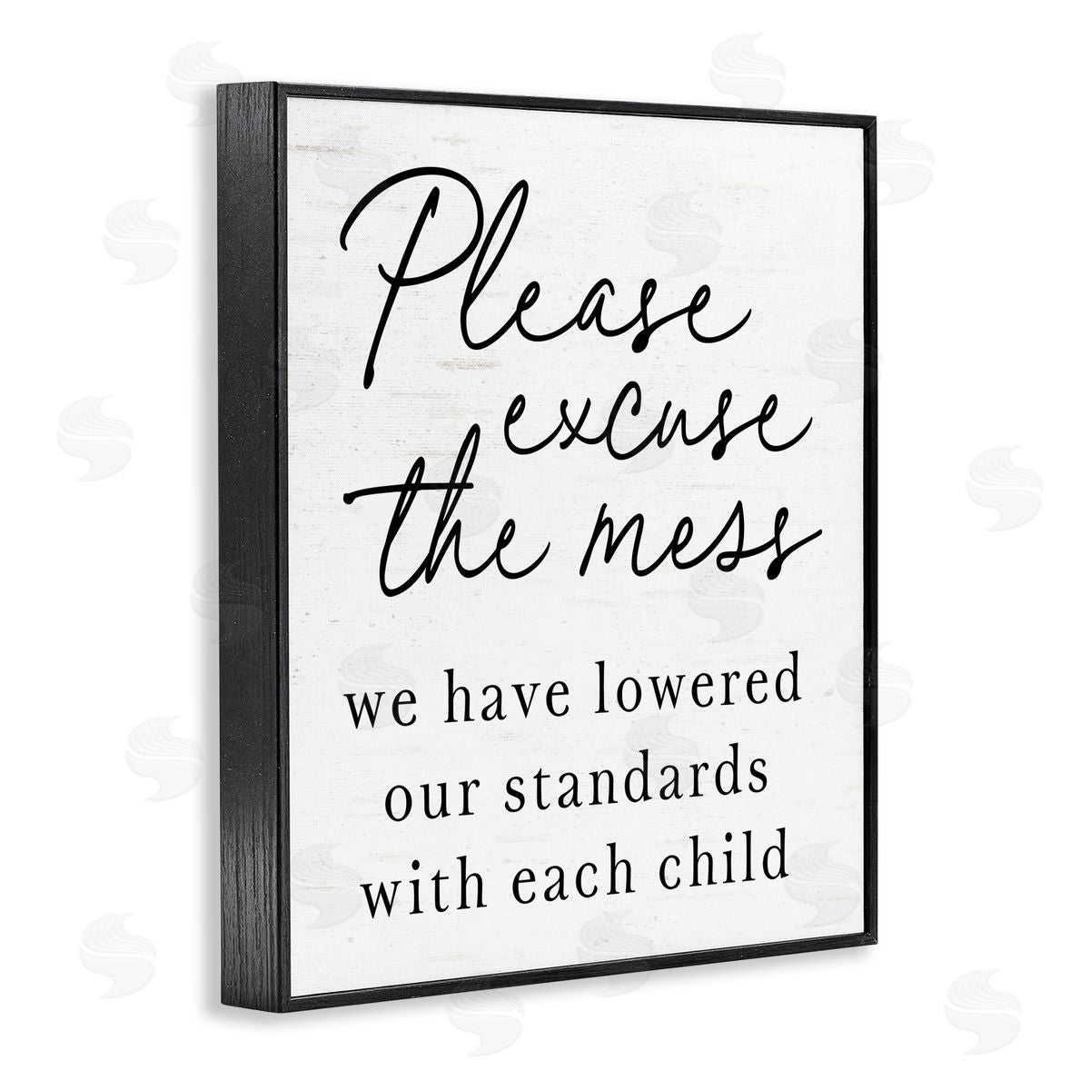Lettered and Lined Lowered Stand With Each Child Black Framed Giclee Print Wall Art