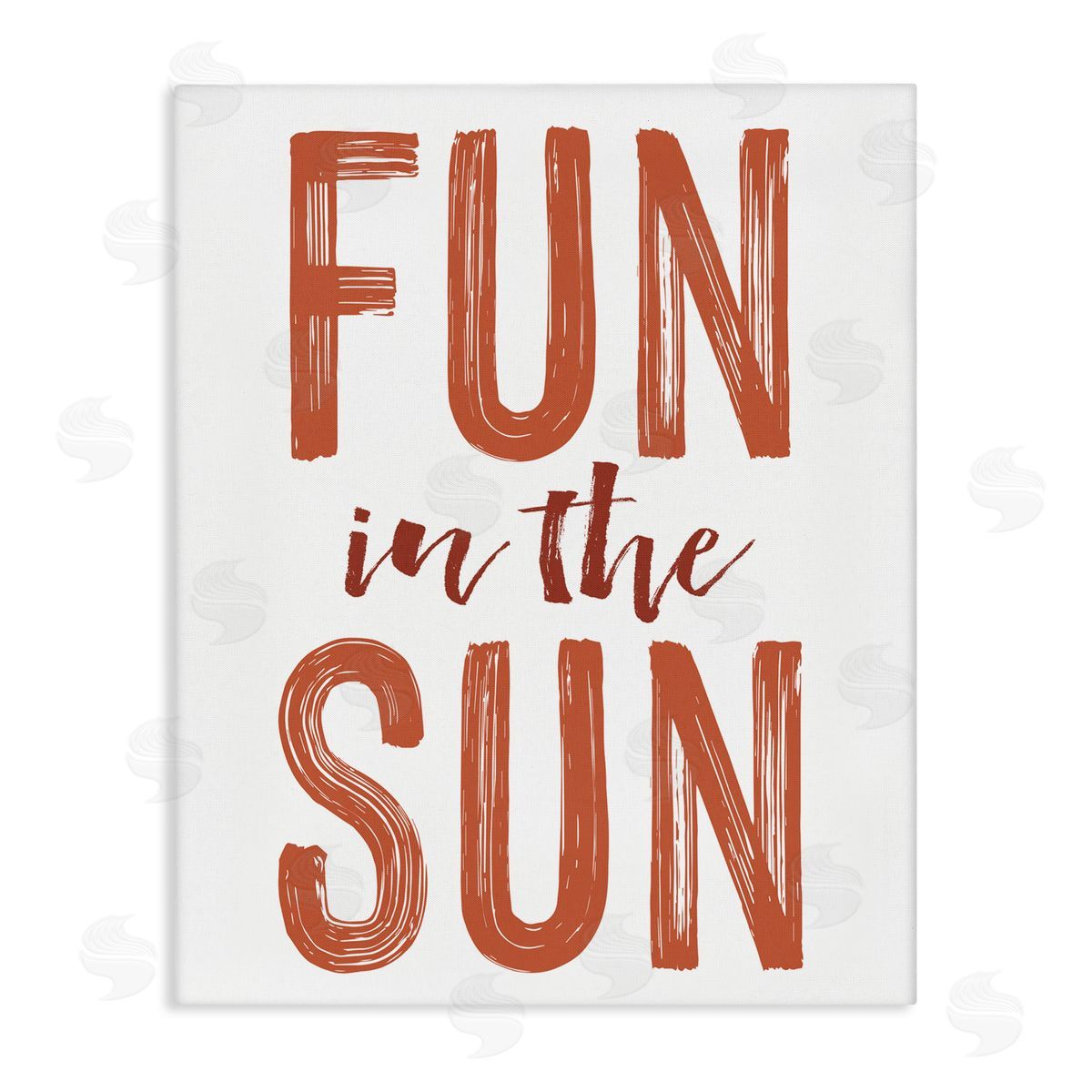 Lettered and Lined Summer Sentiment Fun In Sun Stretched Canvas Wall Art Print