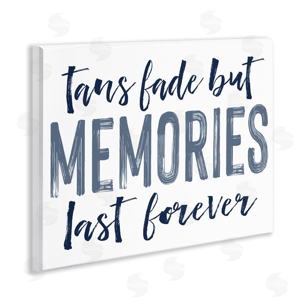 Lettered and Lined Summer Memories Last Forever Wooden Wall Plaque Art Print