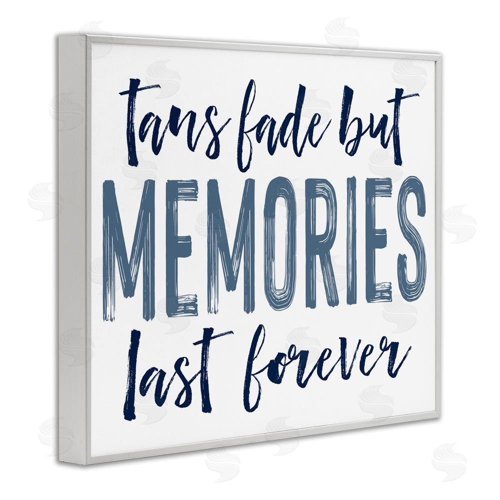 Lettered and Lined Summer Memories Last Forever White Framed Giclee Print Wall Art