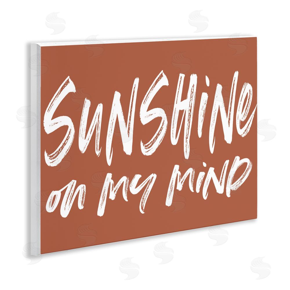Lettered and Lined Sunshine State Of Mind Brown Wooden Wall Plaque Art Print