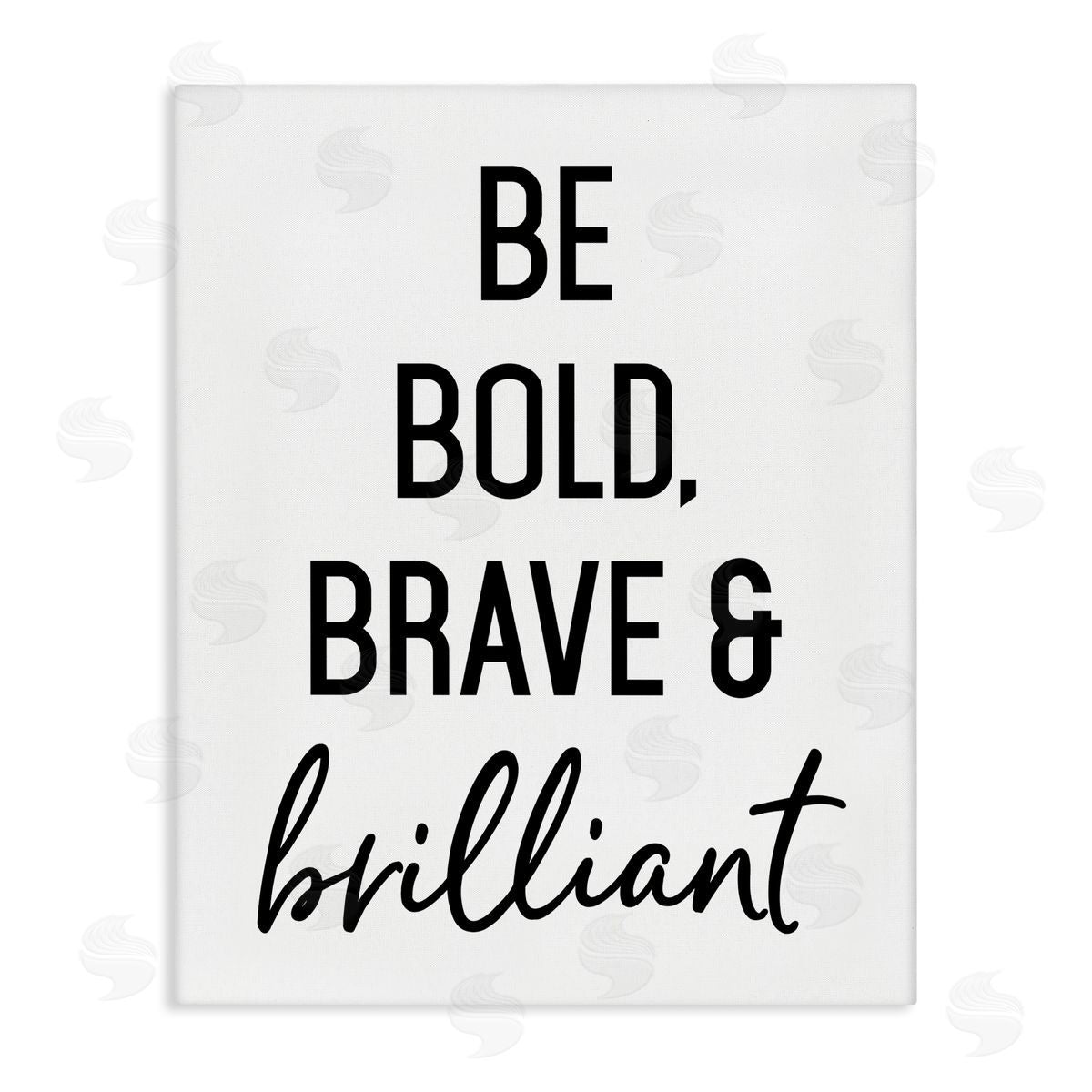 Lettered and Lined Bold Brave & Brilliant Stretched Canvas Wall Art Print