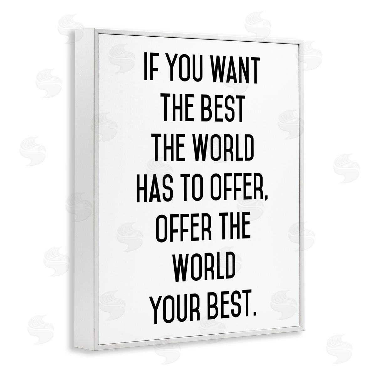Lettered and Lined Offer The World Your Best White Framed Giclee Print Wall Art