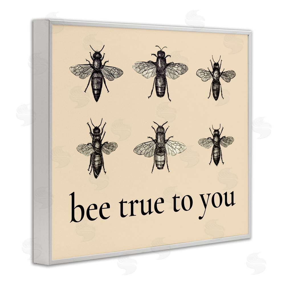 Lettered and Lined Bee True To You Inspiration White Framed Giclee Print Wall Art