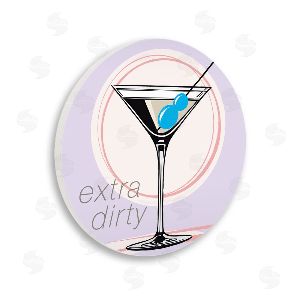 Elizabeth Medley Extra Dirty Olive Martini Wooden Wall Plaque Art Print