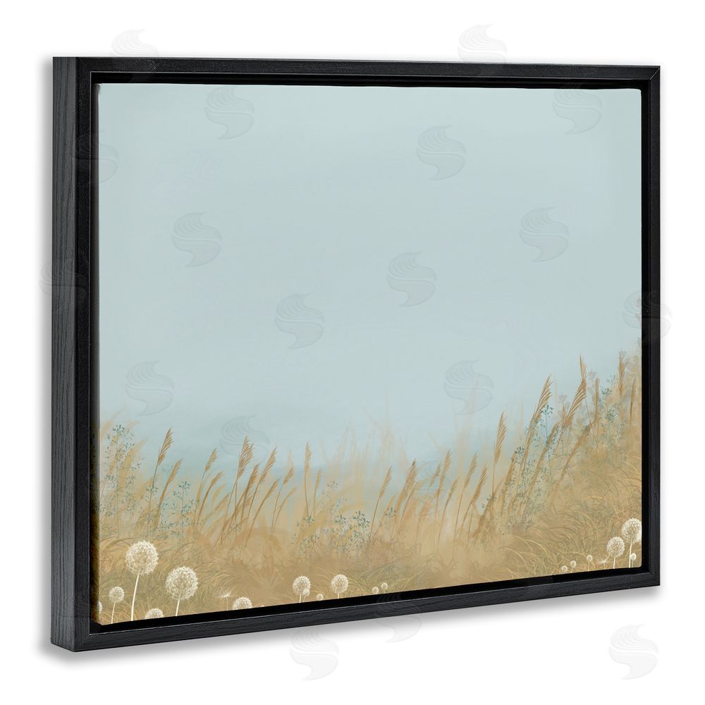 Renel Peters Misty Meadows Blowing in Wind Black Floating Frame Canvas Wall Art Print
