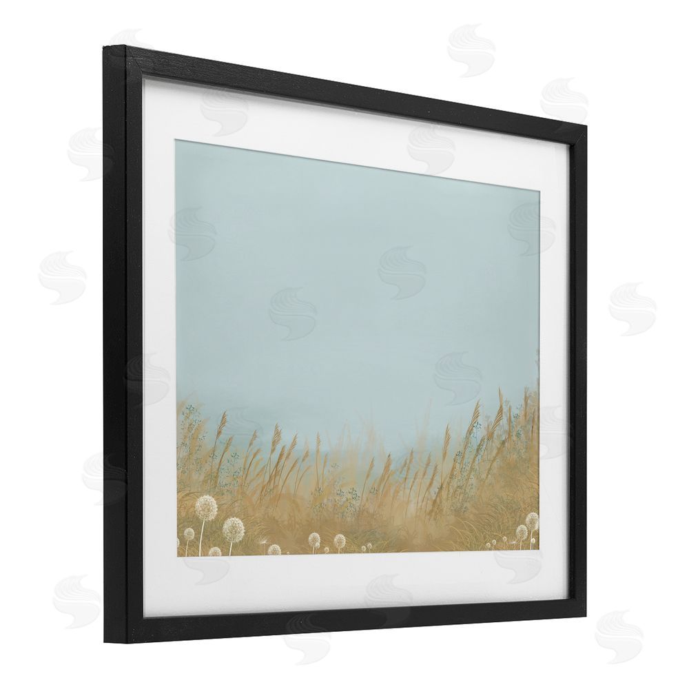 Renel Peters Misty Meadows Blowing in Wind Black Framed Print Under Glass Wall Art