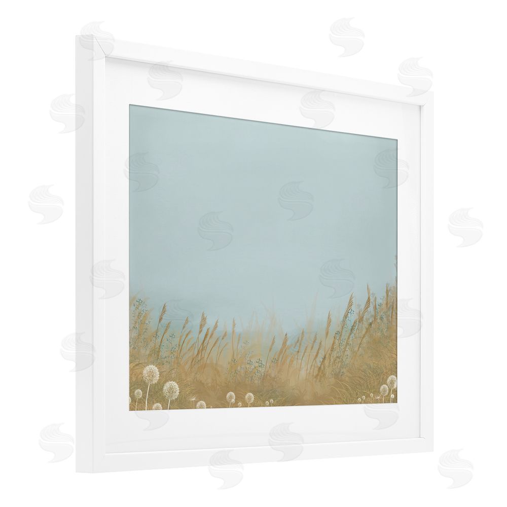 Renel Peters Misty Meadows Blowing in Wind White Framed Print Under Glass Wall Art