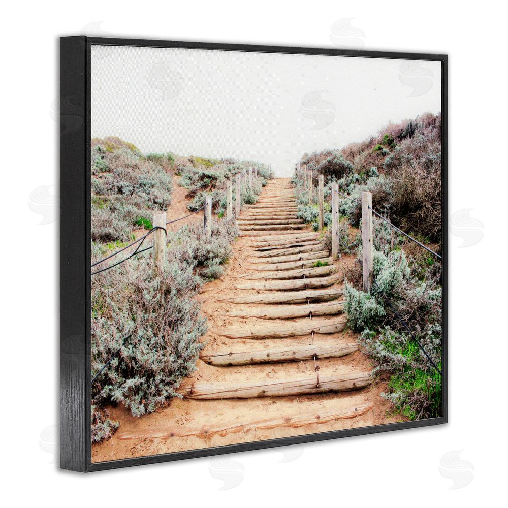 Leah Noel Art Wooden Stairway to Heaven Black Framed Giclee Print Wall Art
