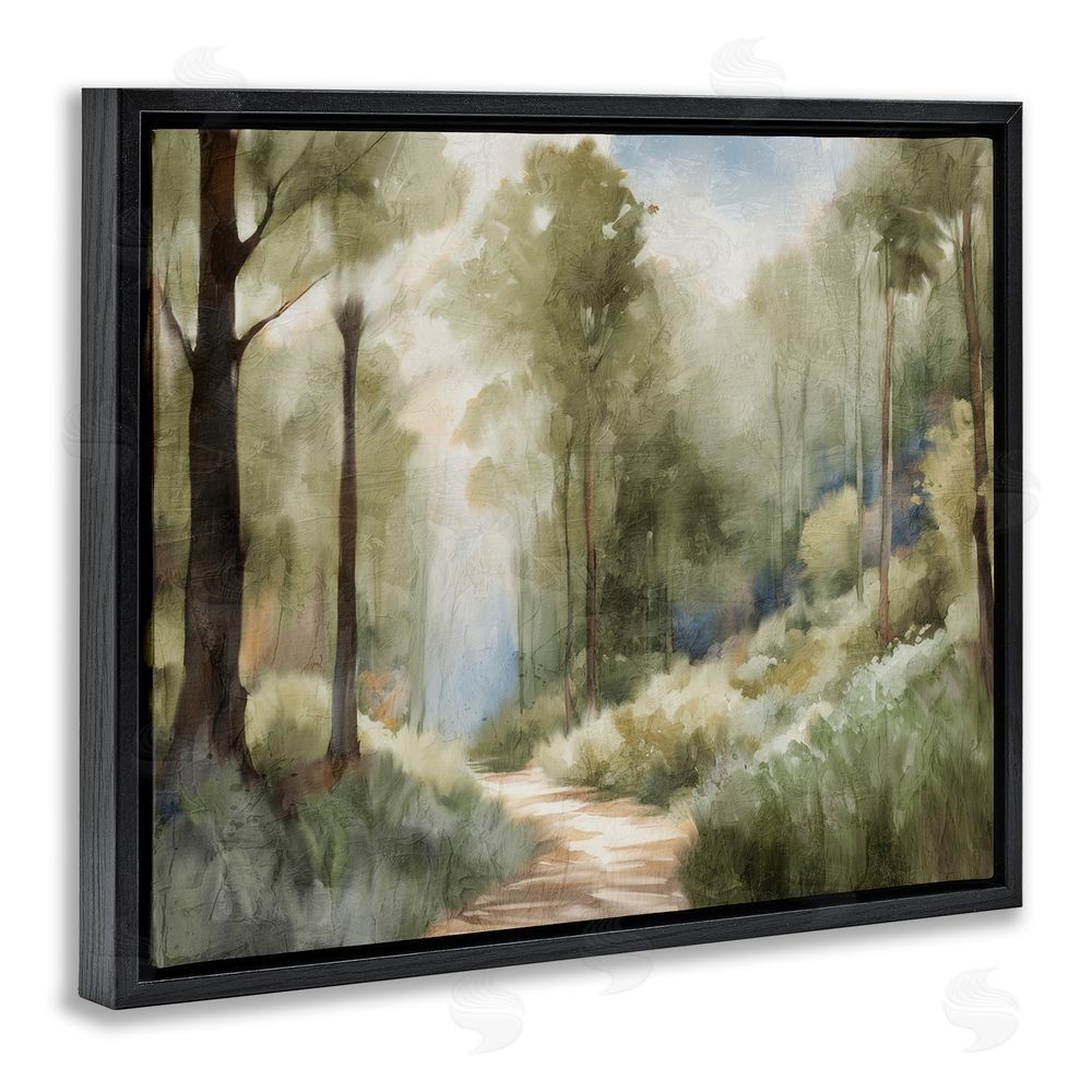 Kim Allen Hazy Atmospheric Walk Black Floating Frame Canvas Wall Art Print