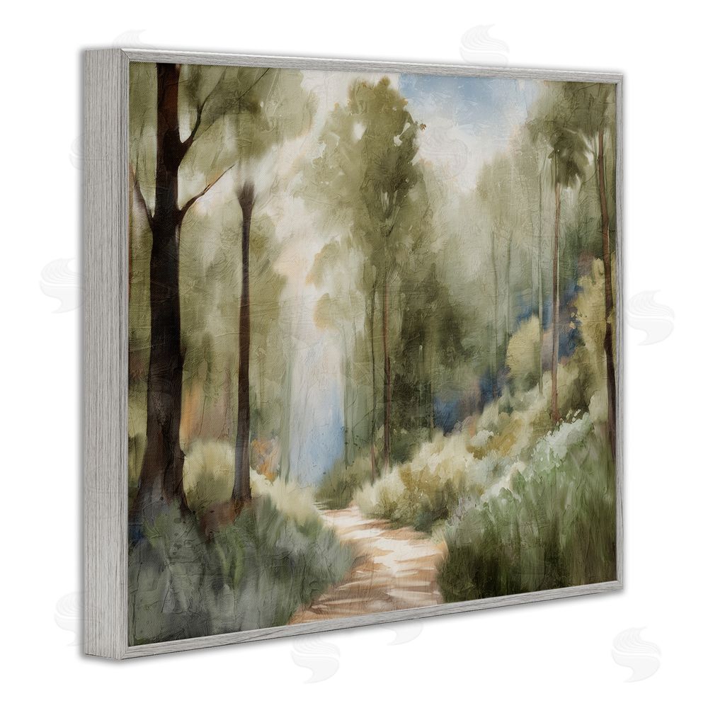 Kim Allen Hazy Atmospheric Walk Gray Framed Giclee Print Wall Art