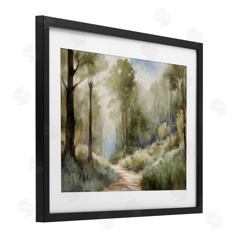 Kim Allen Hazy Atmospheric Walk Black Framed Print Under Glass Wall Art