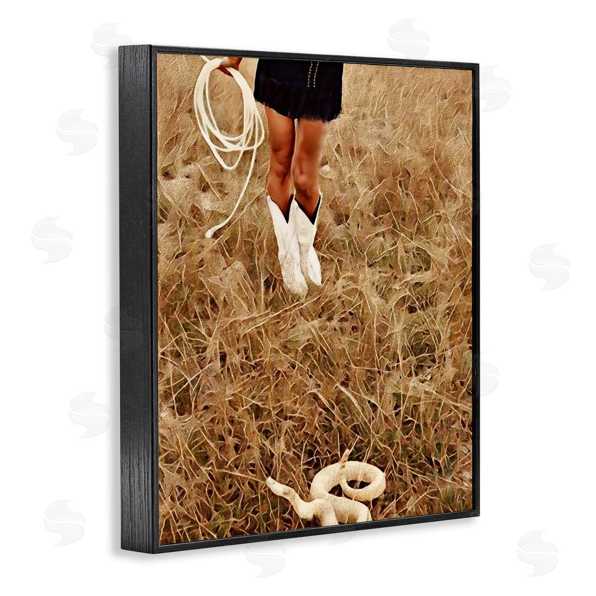 Jesse Keith With Her Lasso & Snake Black Framed Giclee Print Wall Art