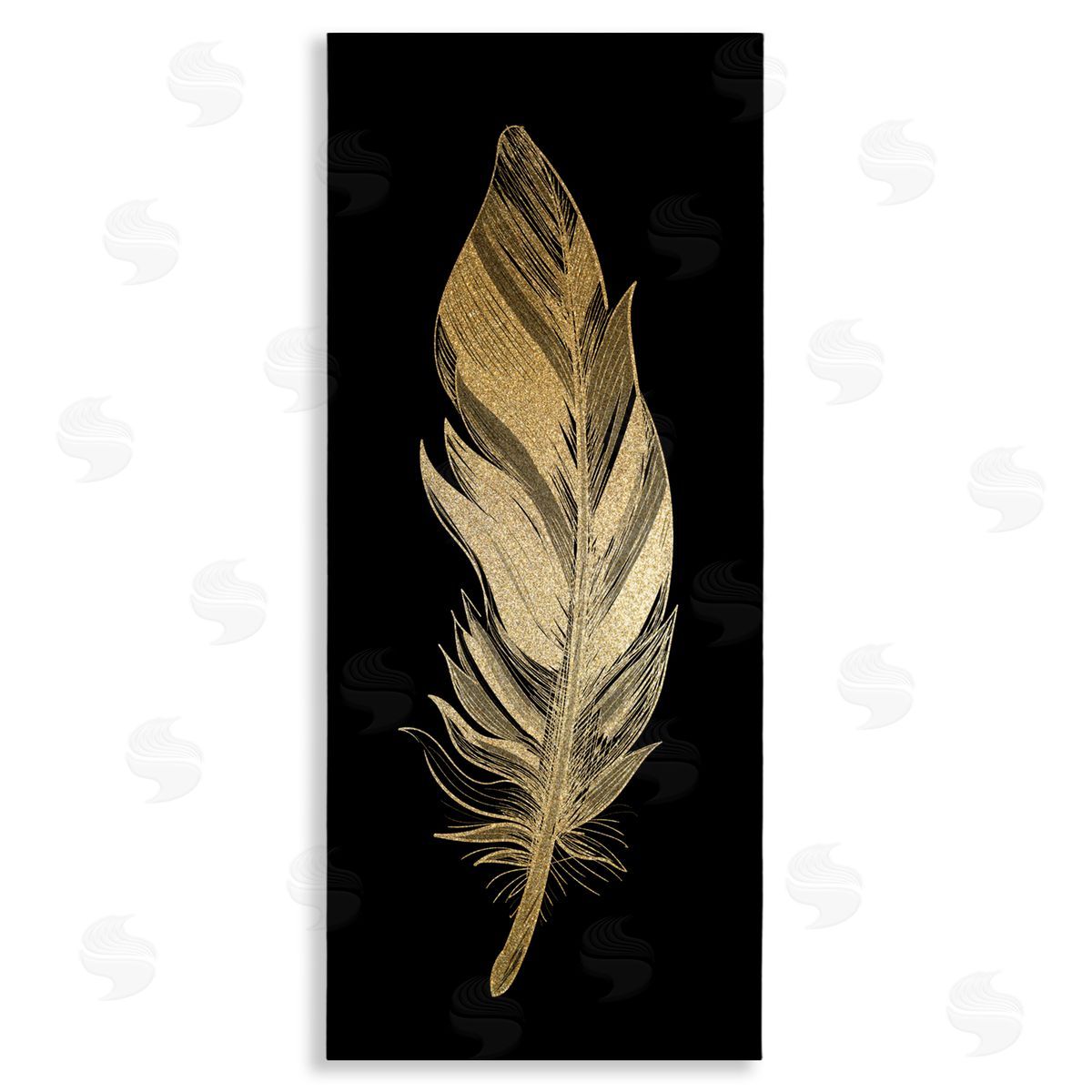 Kim Allen Glam Lined Feather Stretched Canvas Wall Art Print