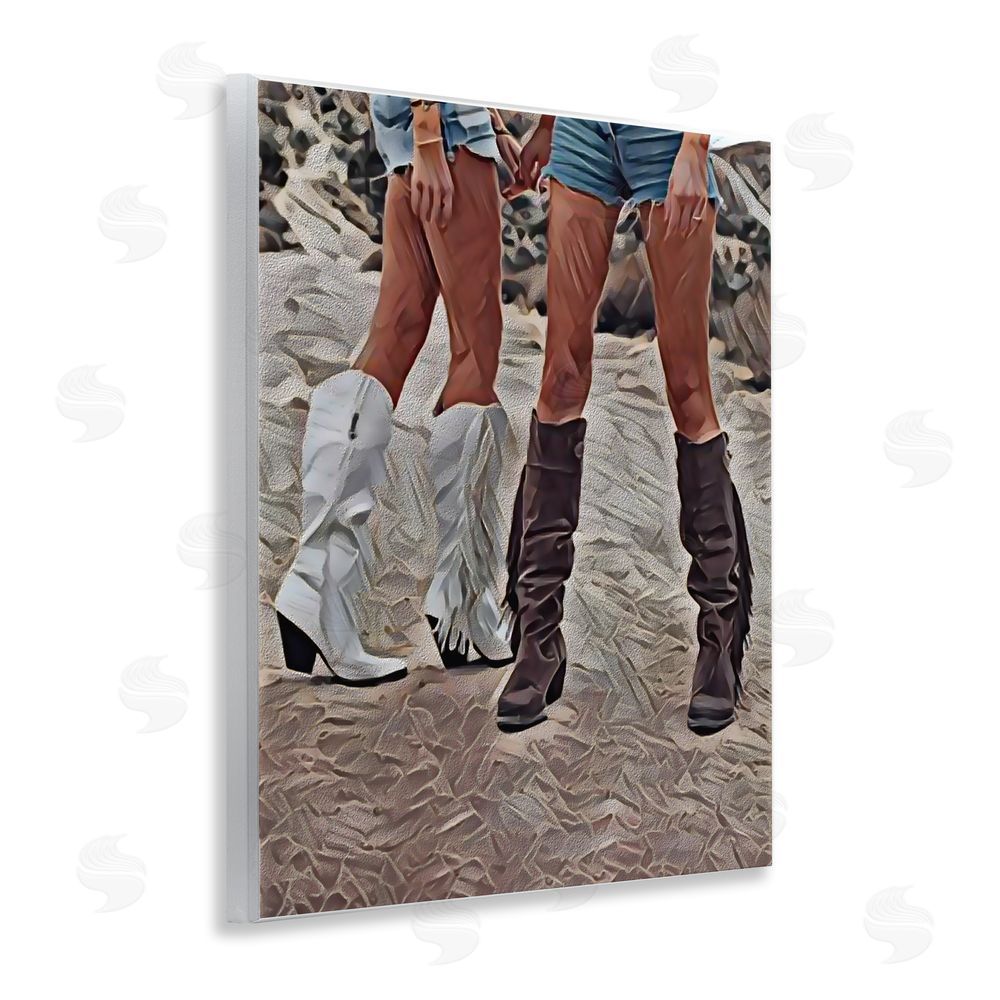 Jesse Keith Rodeo Girls Friendship Wooden Wall Plaque Art Print
