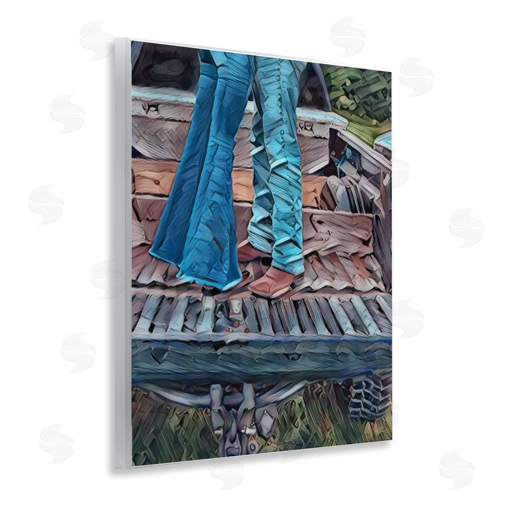 Jesse Keith Truck Bed Kisses Wooden Wall Plaque Art Print