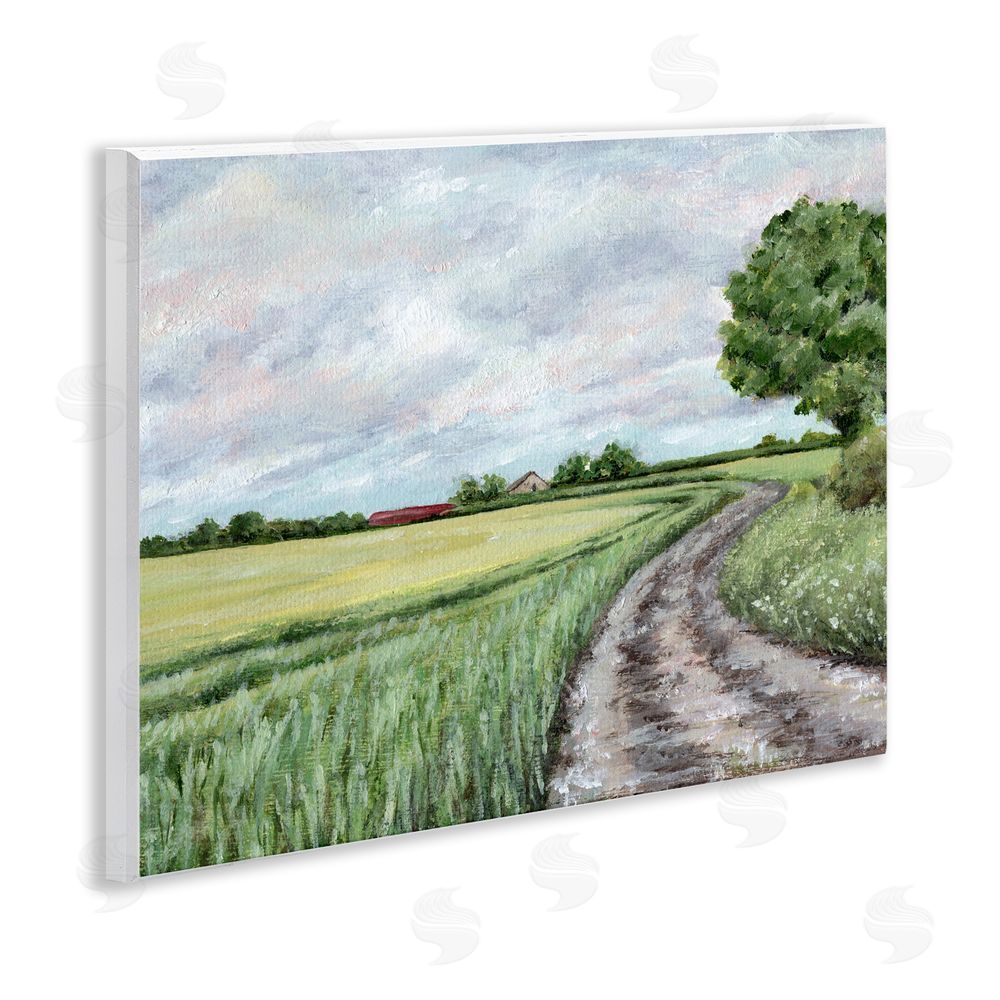Leah Noel Art Winding Country Roads Wooden Wall Plaque Art Print