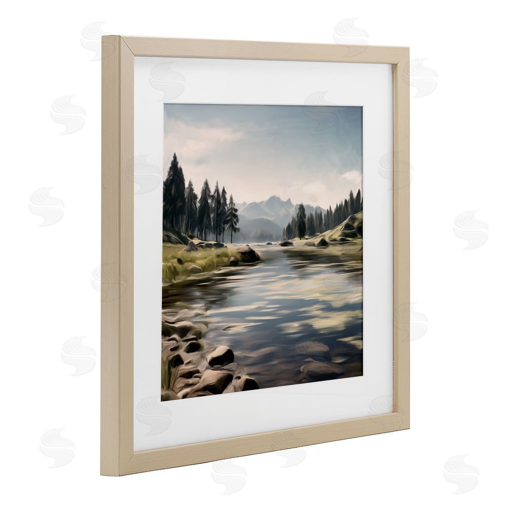 Kim Allen My Hideaway Pond Ripples Brown Framed Print Under Glass Wall Art