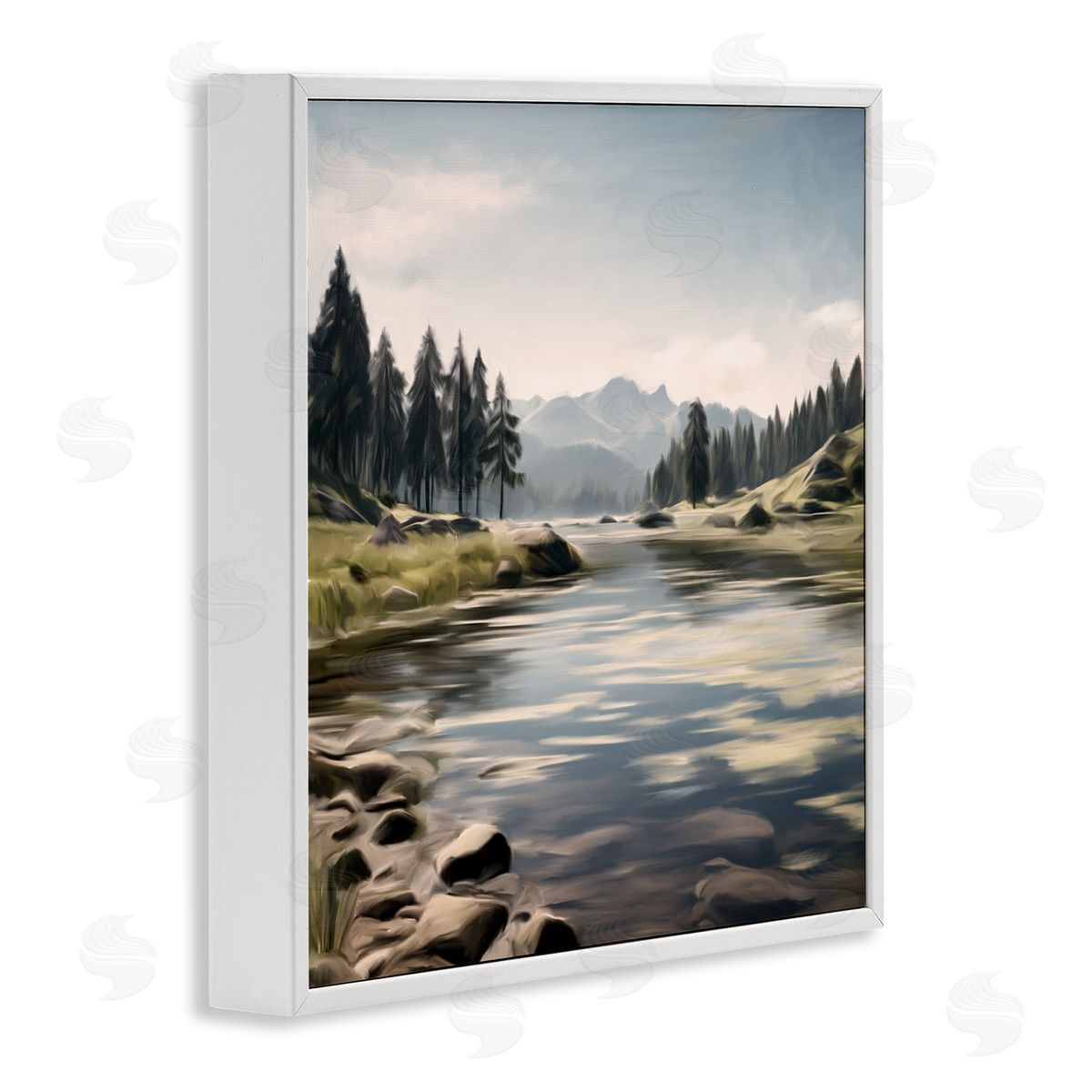 Kim Allen My Hideaway Pond Ripples White Framed Giclee Print Wall Art