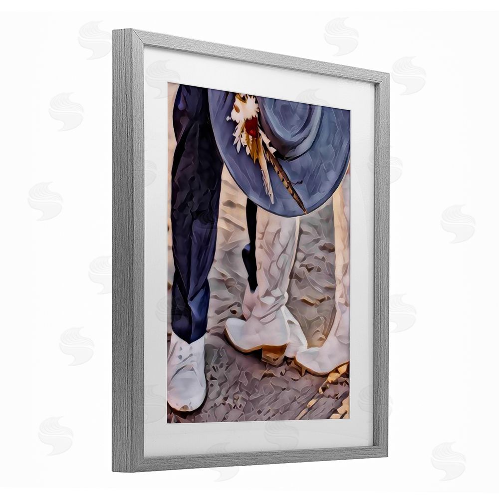 Jesse Keith Elope In The Desert Gray Framed Print Under Glass Wall Art