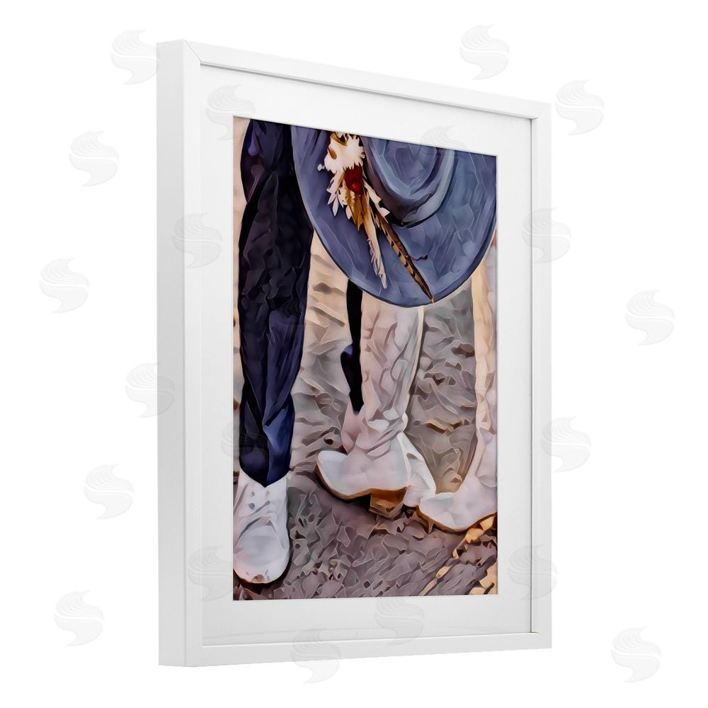 Jesse Keith Elope In The Desert White Framed Print Under Glass Wall Art