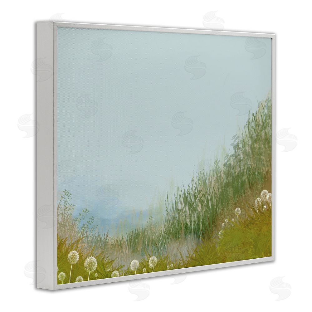 Renel Peters Misty Meadow Hill White Framed Giclee Print Wall Art